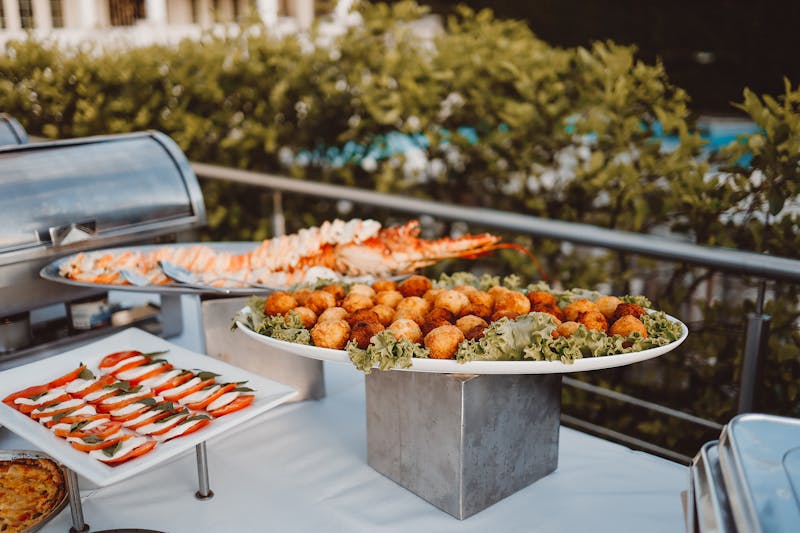 Papa Ginos food display for private party catering