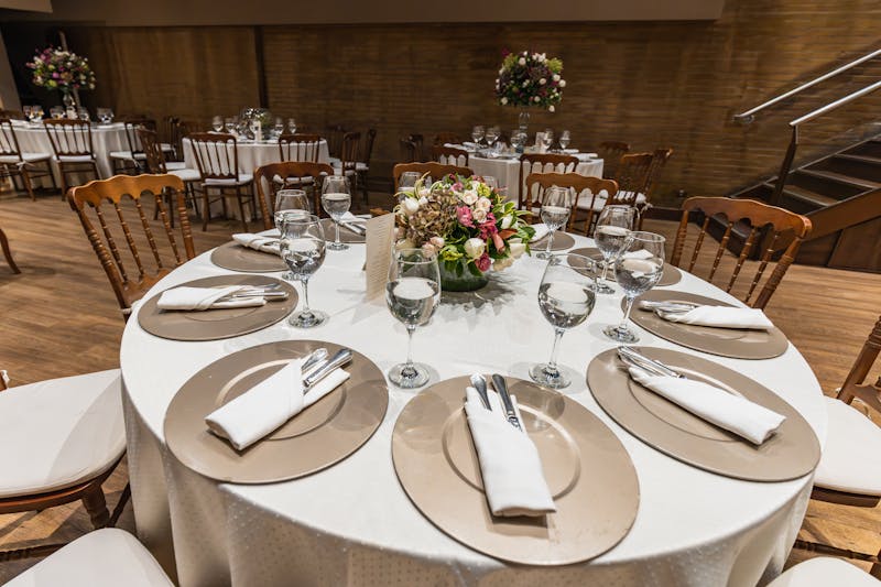 Catering service interior setup at venue